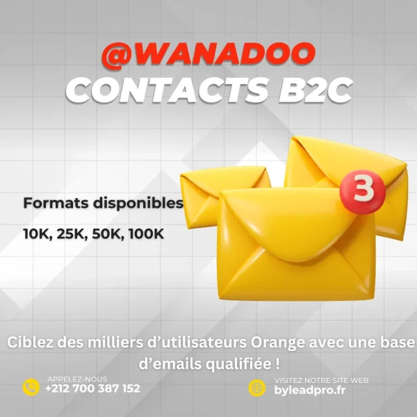 Liste Emails Wanadoo – Contacts B2C Vérifiés en France