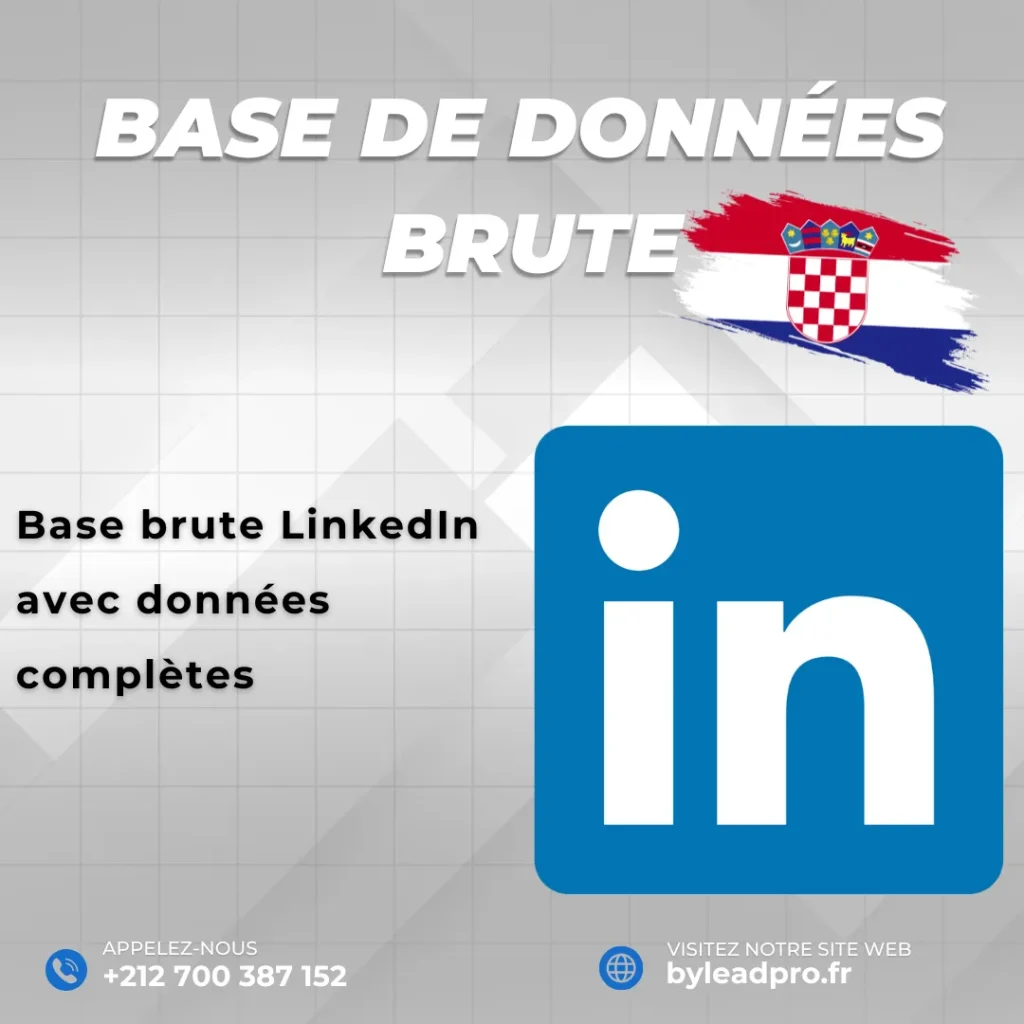 Base de données LinkedIn – Prospects BRUT Croatie