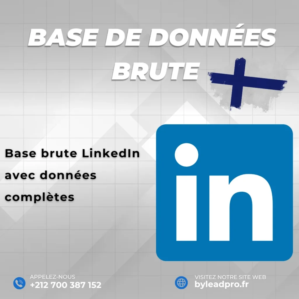 Base de données LinkedIn – Prospects BRUT Finlande