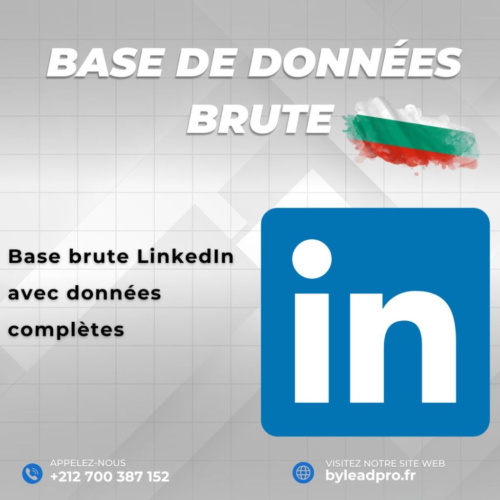 Base de données LinkedIn – Prospects BRUT