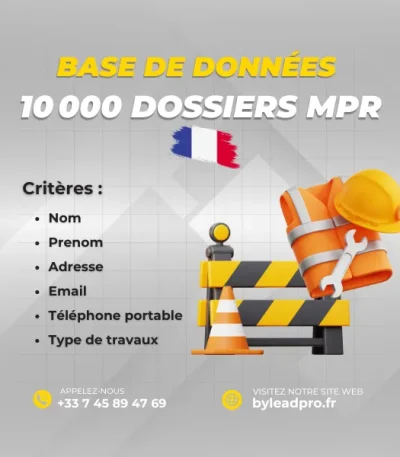 Base Dossier MPR – 10 000 Contacts Travaux & Rénovation