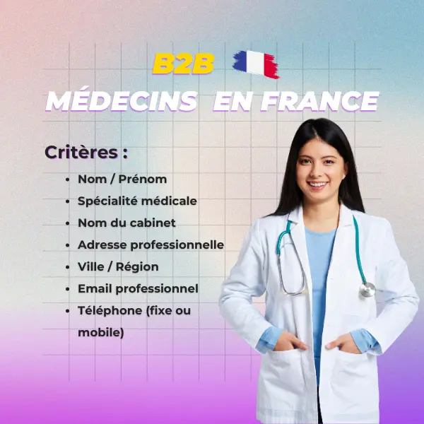 Base de données B2B Médecins en France
