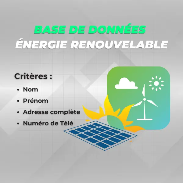 Base de données Énergie Renouvelable Belgique – Maisons individuelles