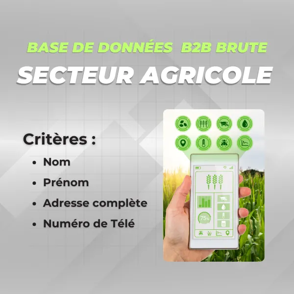 Base de données Secteur agricole