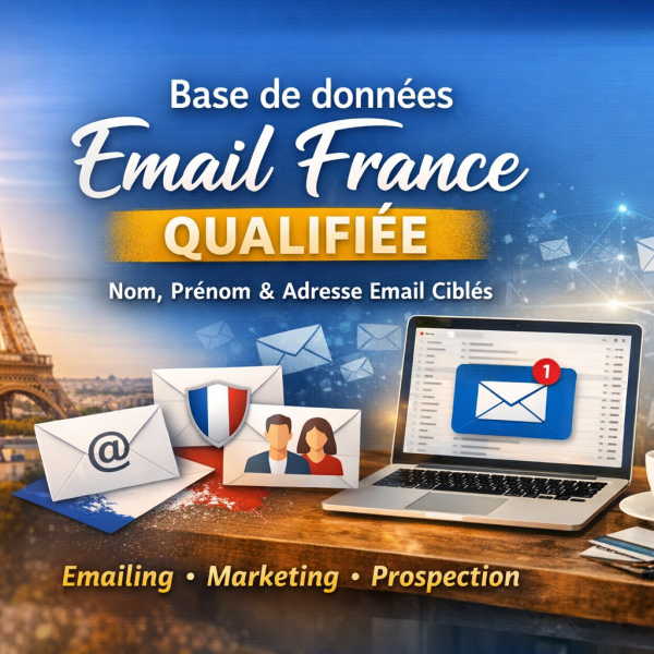 Base de données France email qualifiée avec nom, prénom et adresse email