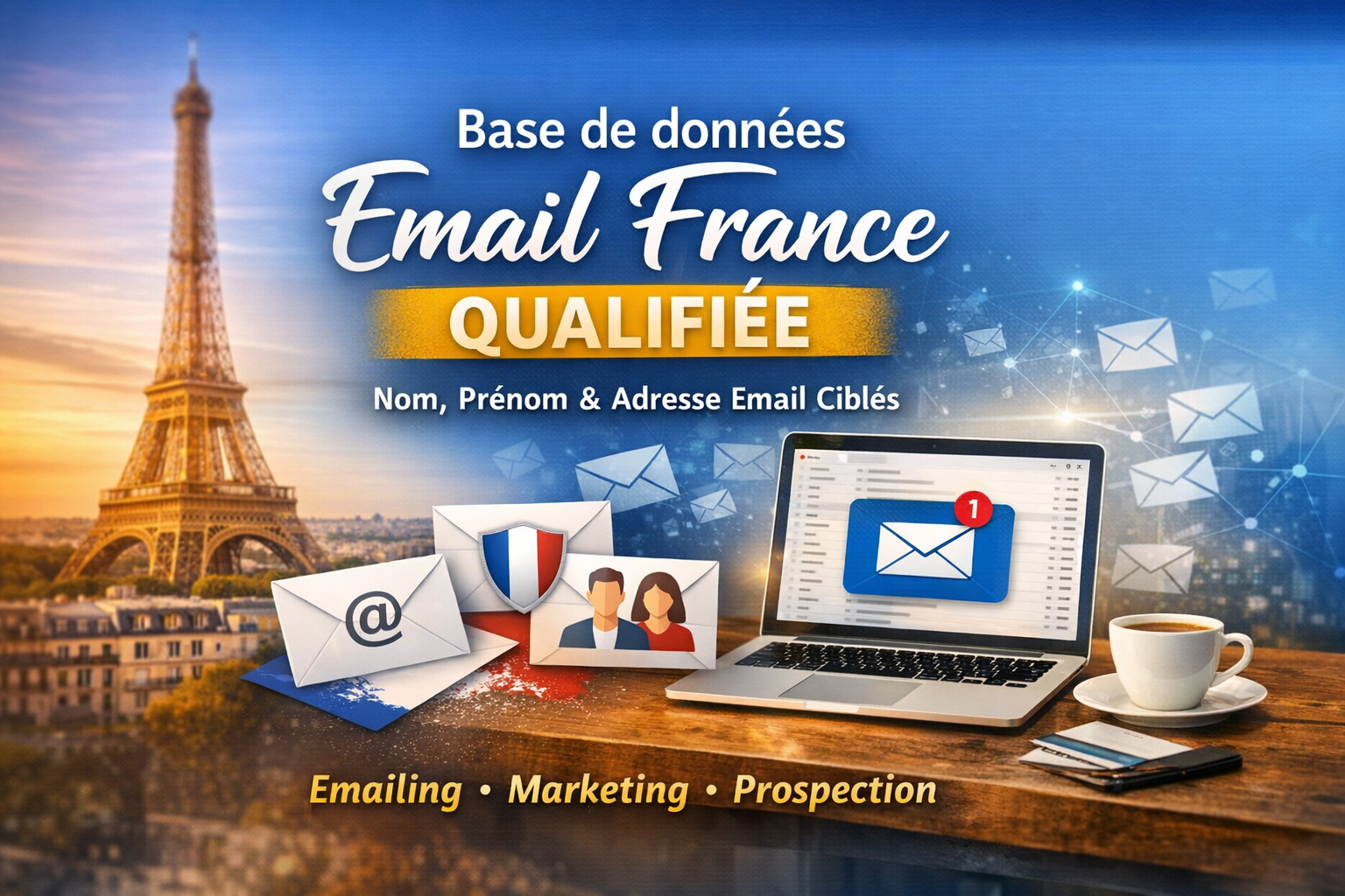 Base de données France email qualifiée avec nom, prénom et adresse email