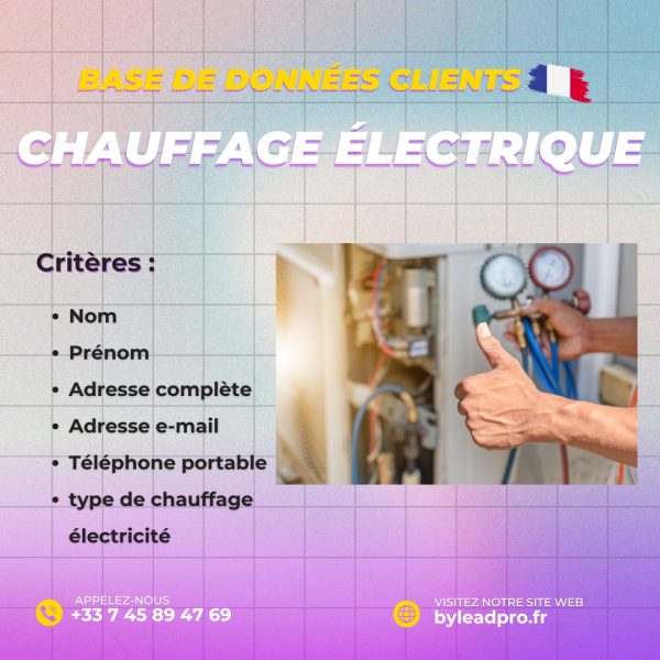 Base de données clients – Changement fournisseur énergie (chauffage électrique)